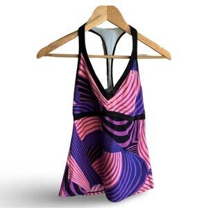 Nike Small Purple Pink Neon Tank Top Graphic Print